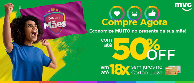 Você não pode perder essa oportunidade, até 50% OFF mais 18x sem juros no cartão Luiza!!